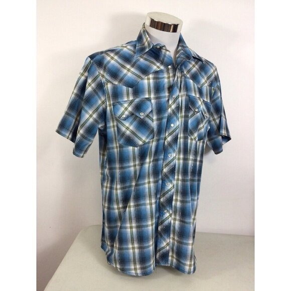 Wrangler Vintage Western Shirt Snap Front Mens Large - Picture 4 of 6